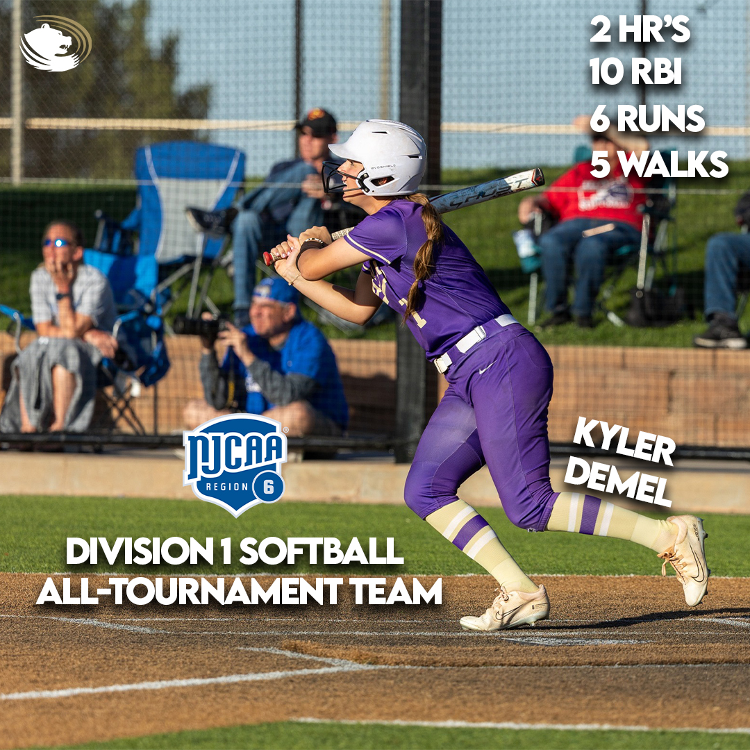 This  group balled out all weekend in Dodge! 

Congratulations on being named to the 2025 NJCAA Region 6 Division 1 Softball All-Tournament Team!

#RoarGrizz🐻