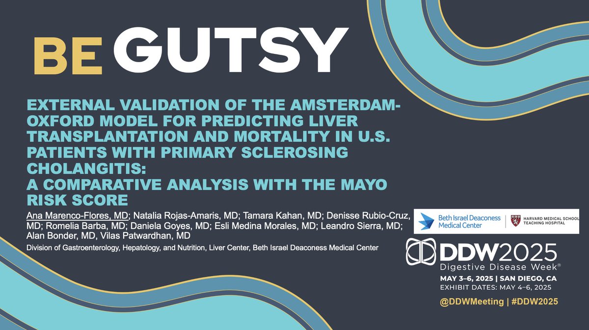 Ana Marenco Flores (@anamarencomd) on Twitter photo Grateful for the chance to give two oral presentations at #DDW2025 on sleep disorders in PBC and risk score validation in PSC.
Thank you to my mentor <a href="/BonderAlan/">Alan Bonder</a> for his unwavering support. It's incredible how mentorship can change lives—hard to believe it's only been two years Grateful for the chance to give two oral presentations at #DDW2025 on sleep disorders in PBC and risk score validation in PSC.
Thank you to my mentor <a href="/BonderAlan/">Alan Bonder</a> for his unwavering support. It's incredible how mentorship can change lives—hard to believe it's only been two years