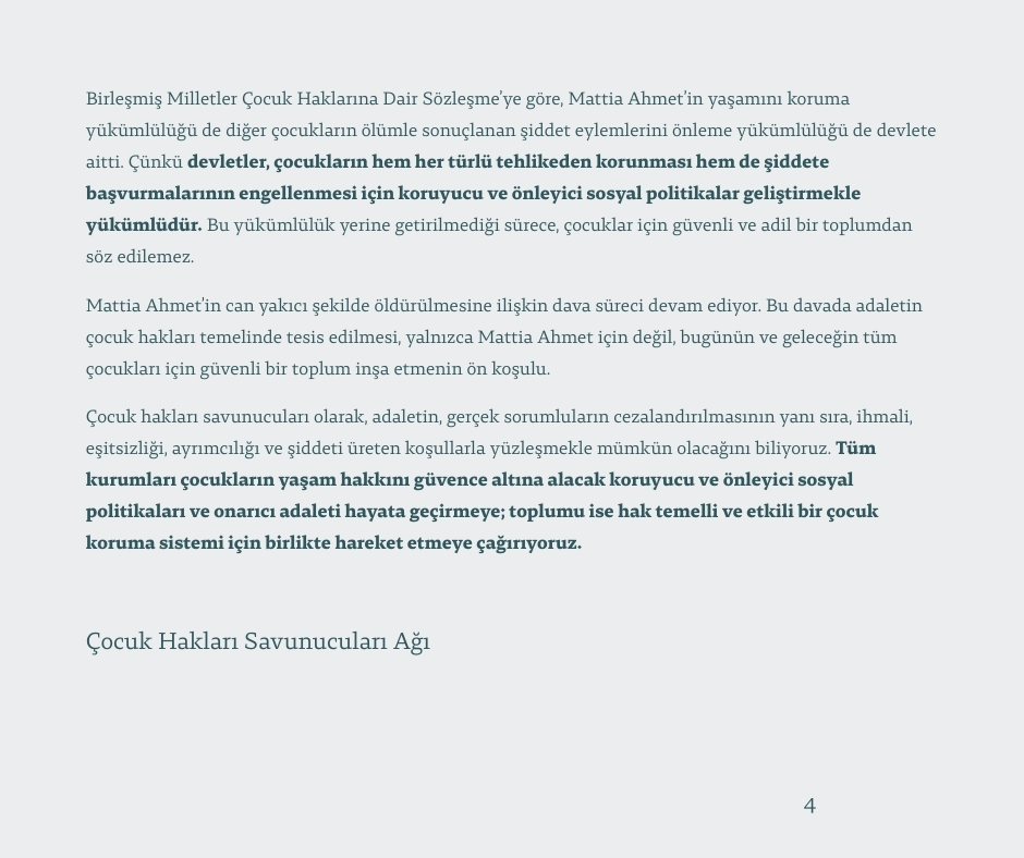 Mattia Ahmet Minguzzi’nin Ölümü Önlenebilirdi:
Tüm Sorumlular Hesap Vermeli!
👇