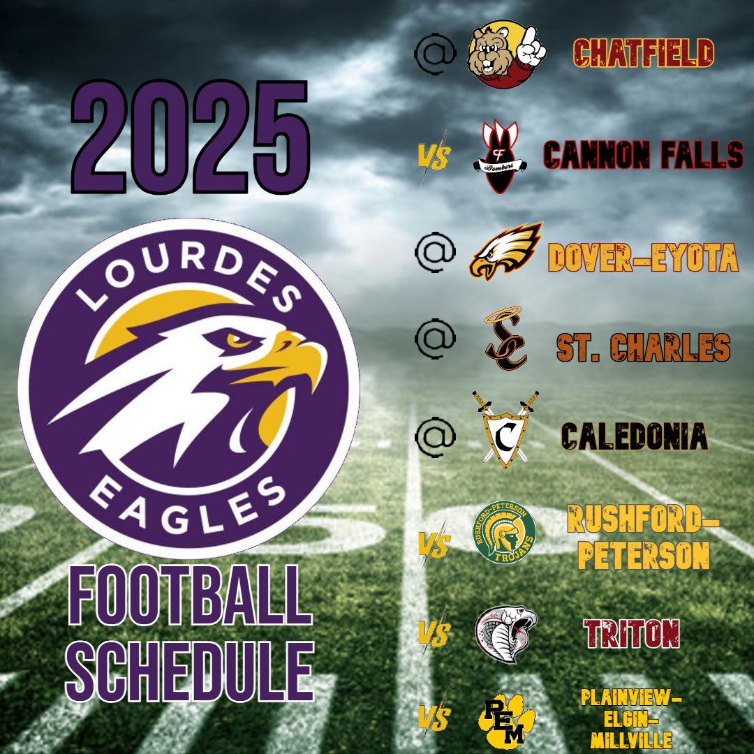 2025 Lourdes Eagles Football Schedule! #Together