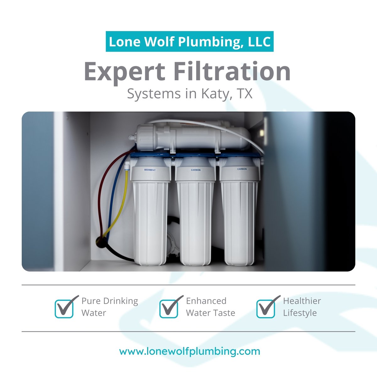 LoneWPlumbing's tweet image. 💧 Upgrade to clean, safe, and great-tasting water with our Expert Filtration Systems in Katy, TX! #KatyTXPlumber #WaterFiltration #CleanWaterSolutions #TexasHomes #HealthyLiving #LoneWolfPlumbing #PlumbingExperts #EcoFriendlyHome #SafeWaterMatters #HomeUpgrades