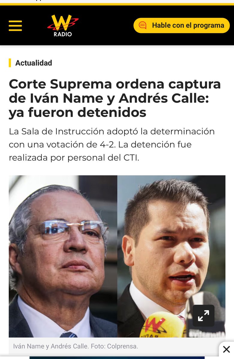 🇨🇴🔴ATENCIÓN. Corte suprema Ordena captura de <a href="/IvanNameVasquez/">Iván Name Vásquez Senado</a> y <a href="/AndresCalleA/">ANDRÉS CALLE</a> por recibir sobornos por más de 4.000 millones de manos del gobierno <a href="/petrogustavo/">Gustavo Petro</a> para aprobación de Reformas 

🚨Petro CORRUPTO!