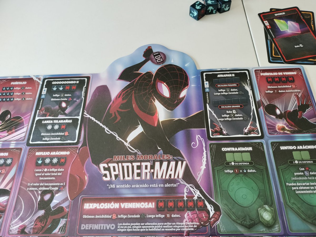 OwenRules (@_owen_rules_) on Twitter photo Seguimos dándole partidas a #MarvelDiceThrone de <a href="/games_delirium/">Delirium Games</a>. Hoy toca mezclar personajes y Miles se enfrenta a Natasha con victoria para esta última.
#OwenRules #JuegosdeMesa Seguimos dándole partidas a #MarvelDiceThrone de <a href="/games_delirium/">Delirium Games</a>. Hoy toca mezclar personajes y Miles se enfrenta a Natasha con victoria para esta última.
#OwenRules #JuegosdeMesa