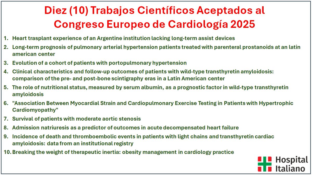 Ignacio Bluro 🇦🇷 (@bluroignacio) on Twitter photo Estamos muy felices de que 10 trabajos científicos del <a href="/imedCV/">IMedCV Hospital Italiano</a> <a href="/cardiohiba_resi/">Residencia de Cardiología Hospital Italiano 🇦🇷</a> y <a href="/HTP_ar/">HipertensiónPulmonar</a> hayan sido aceptados al Congreso Europeo de Cardiología <a href="/escardio/">European Society of Cardiology</a>
Nos vemos en Madrid!
#ESC_congress Estamos muy felices de que 10 trabajos científicos del <a href="/imedCV/">IMedCV Hospital Italiano</a> <a href="/cardiohiba_resi/">Residencia de Cardiología Hospital Italiano 🇦🇷</a> y <a href="/HTP_ar/">HipertensiónPulmonar</a> hayan sido aceptados al Congreso Europeo de Cardiología <a href="/escardio/">European Society of Cardiology</a>
Nos vemos en Madrid!
#ESC_congress