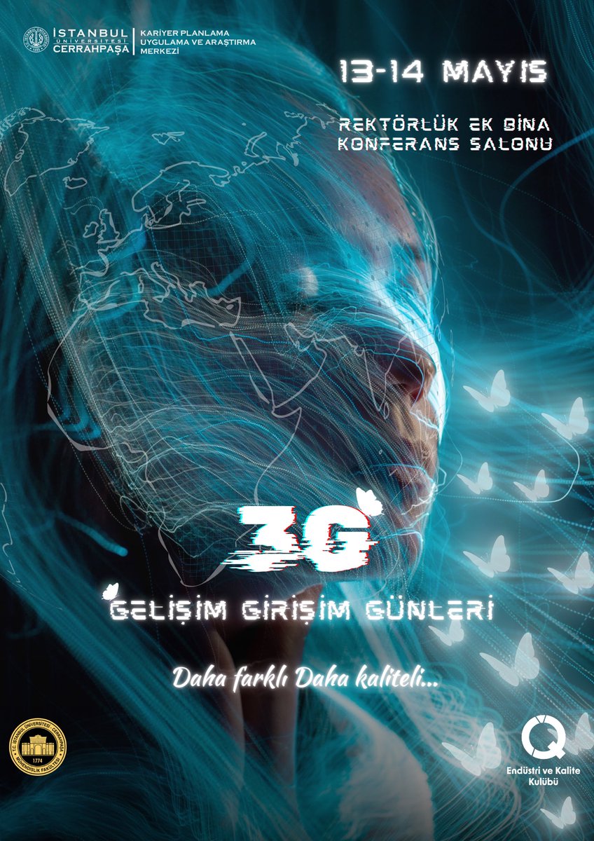 15.sini düzenlediğimiz 3G Gelişim Girişim Günleri salon etkinliğimiz  13-14 Mayıs’ta Sizlerle !

İüc Avcılar Kampüs Rektörlük Ek Bina’da buluşuyoruz 🫶🏼🫂

Kariyerinize değer katacak etkinliğimize hepinizi bekliyoruz!!