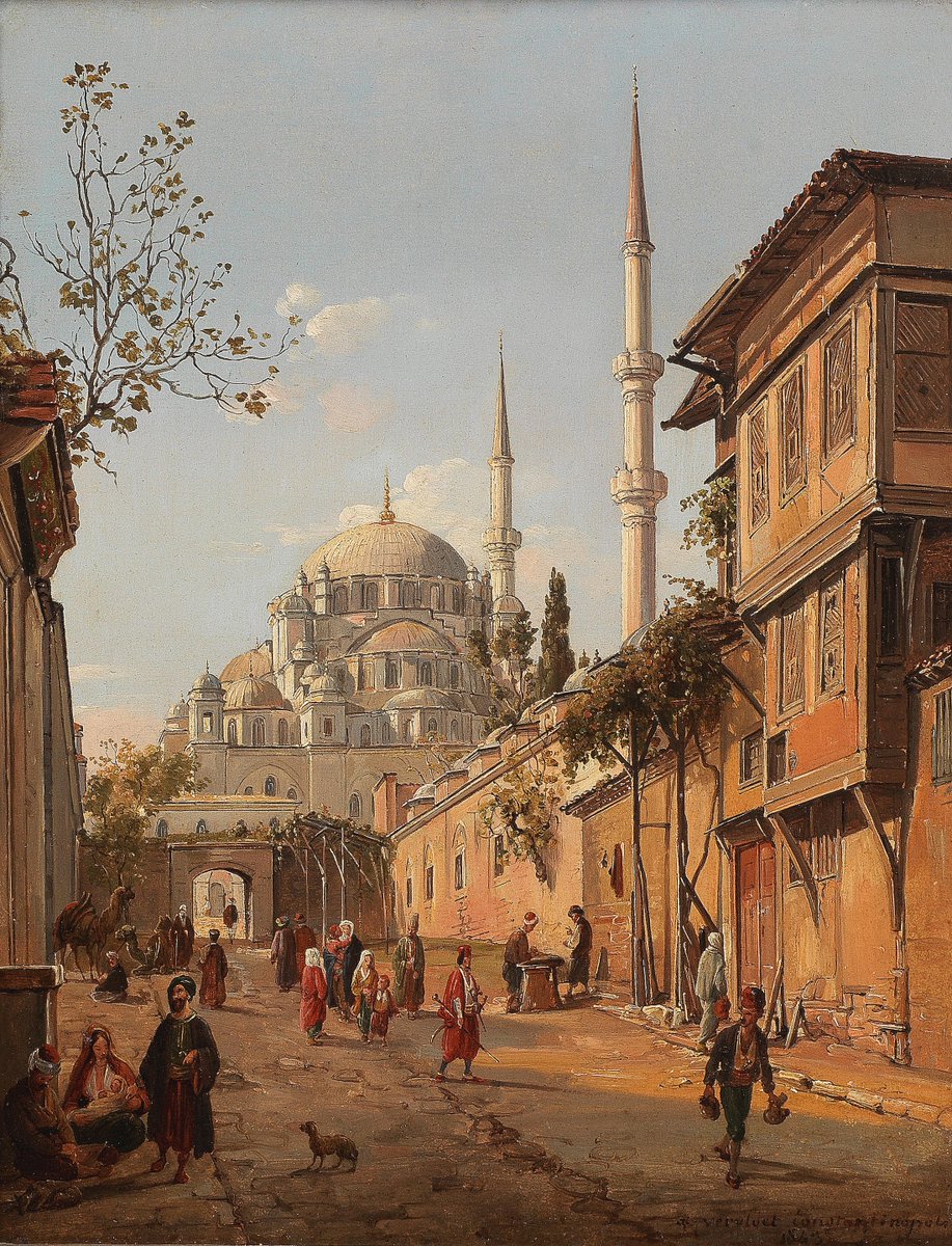 “A view of the Fatih Mosque, Istanbul” (1843) by Frans Vervloet