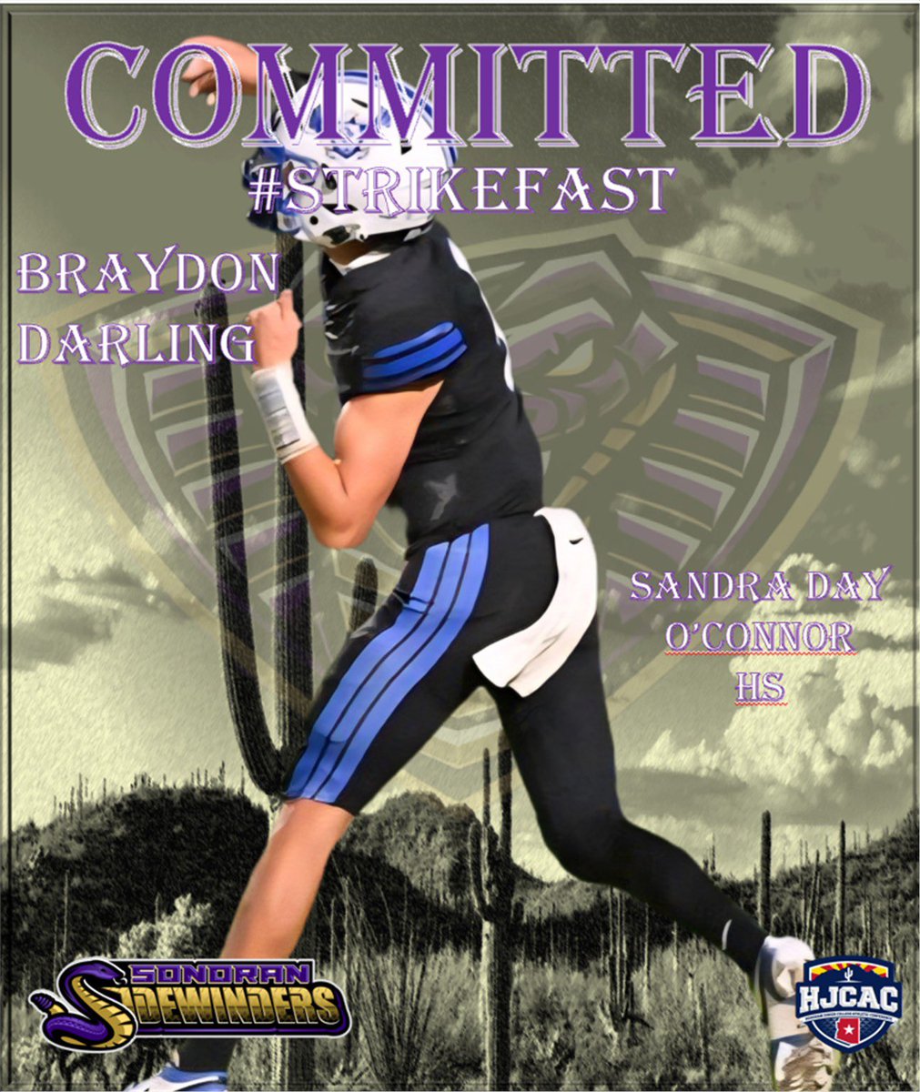 Blessed and grateful to be able to continue my football journey with <a href="/SidewindersFB/">Sonoran Sidewinders Football</a> !! Can’t wait to get started!! #AGTG <a href="/SS_CoachMonson/">Chad Monson</a> <a href="/fbcoachpaterno/">Anthony Paterno</a> <a href="/CoachCole42/">Coach Cole</a>