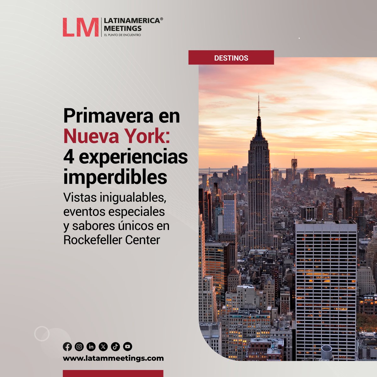 meetlam_'s tweet image. Esta primavera, vive Nueva York desde su corazón: Rockefeller Center.

Disfruta vistas de 360° en Top of the Rock, brunch inolvidables en Le Rock, festivales al aire libre y la magia de la flor de cerezo.

#LMelPuntodeEncuentro #SpringInNYC #RockefellerCenter #ViveNuevaYork