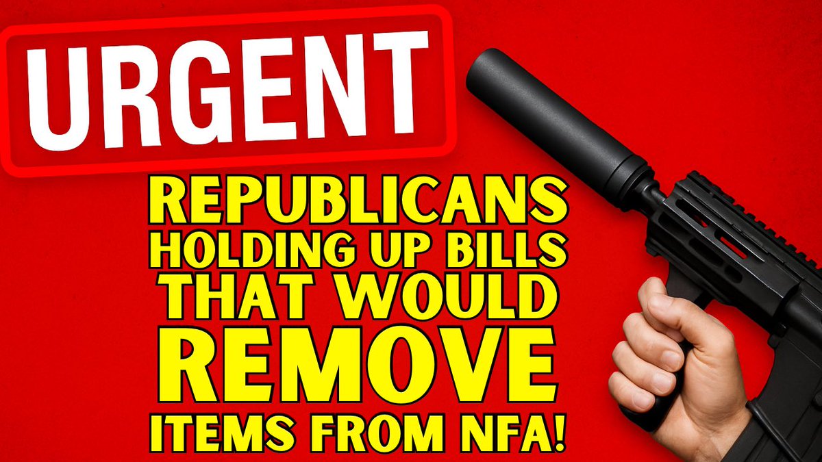 URGENT: Republicans Holding Up Hearing Protection &amp; Short Barreled Rifle Bills!! Call Them NOW!
youtu.be/rMouXI5TzSk