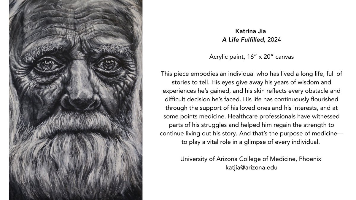 Thank you to all who attended AMSEC 2025! In addition to talks and flash presentations, an art show was held each day featuring submitted artwork from medical students across the country. Today's highlighted art piece is "A Life Fulfilled" by Katrina Jia.