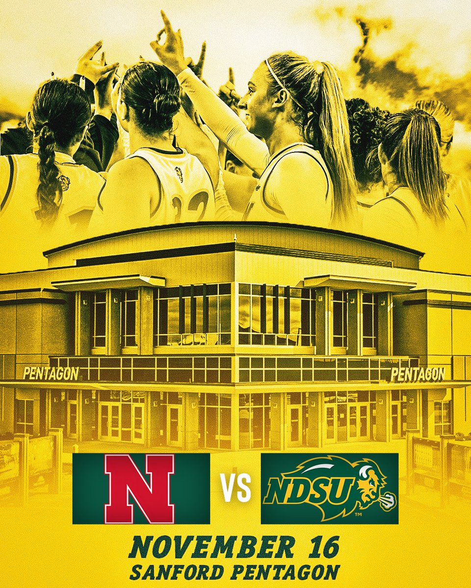 NDSU Women's Basketball (@ndsuwbb) on Twitter photo We're headed back to the <a href="/sanford_complex/">Sanford Sports Complex</a>!
The Bison will face Nebraska on Nov. 16 at the Sanford Pentagon!
📰: gobison.info/3SnW7p4 We're headed back to the <a href="/sanford_complex/">Sanford Sports Complex</a>!
The Bison will face Nebraska on Nov. 16 at the Sanford Pentagon!
📰: gobison.info/3SnW7p4