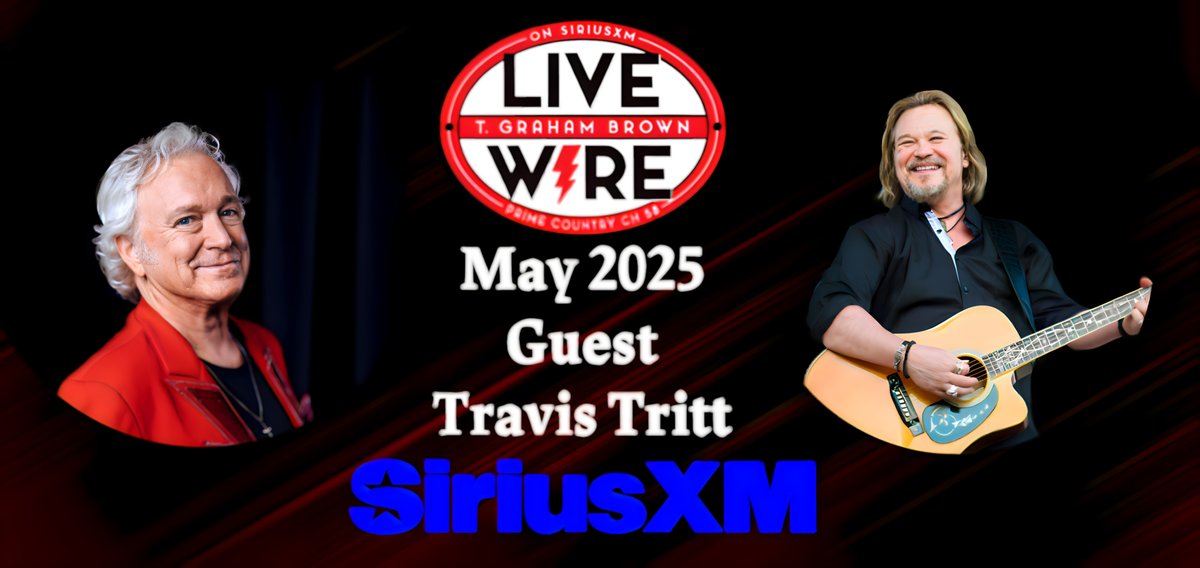 2911 Media (@2911co) on Twitter photo .<a href="/TGrahamBrown/">T. Graham Brown</a>'s #LIVEWIRE show on @SiriusXM <a href="/SXMPrimeCountry/">Prime Country</a> Ch. 58 premieres a new episode on Weds., May 7 @ 10/9c w/special guest <a href="/TravisTritt/">Travis Tritt</a> & songs by @MartinaMcBride @SMBOfficial + more - mailchi.mp/2911/tgb-livew… .<a href="/TGrahamBrown/">T. Graham Brown</a>'s #LIVEWIRE show on @SiriusXM <a href="/SXMPrimeCountry/">Prime Country</a> Ch. 58 premieres a new episode on Weds., May 7 @ 10/9c w/special guest <a href="/TravisTritt/">Travis Tritt</a> & songs by @MartinaMcBride @SMBOfficial + more - mailchi.mp/2911/tgb-livew…