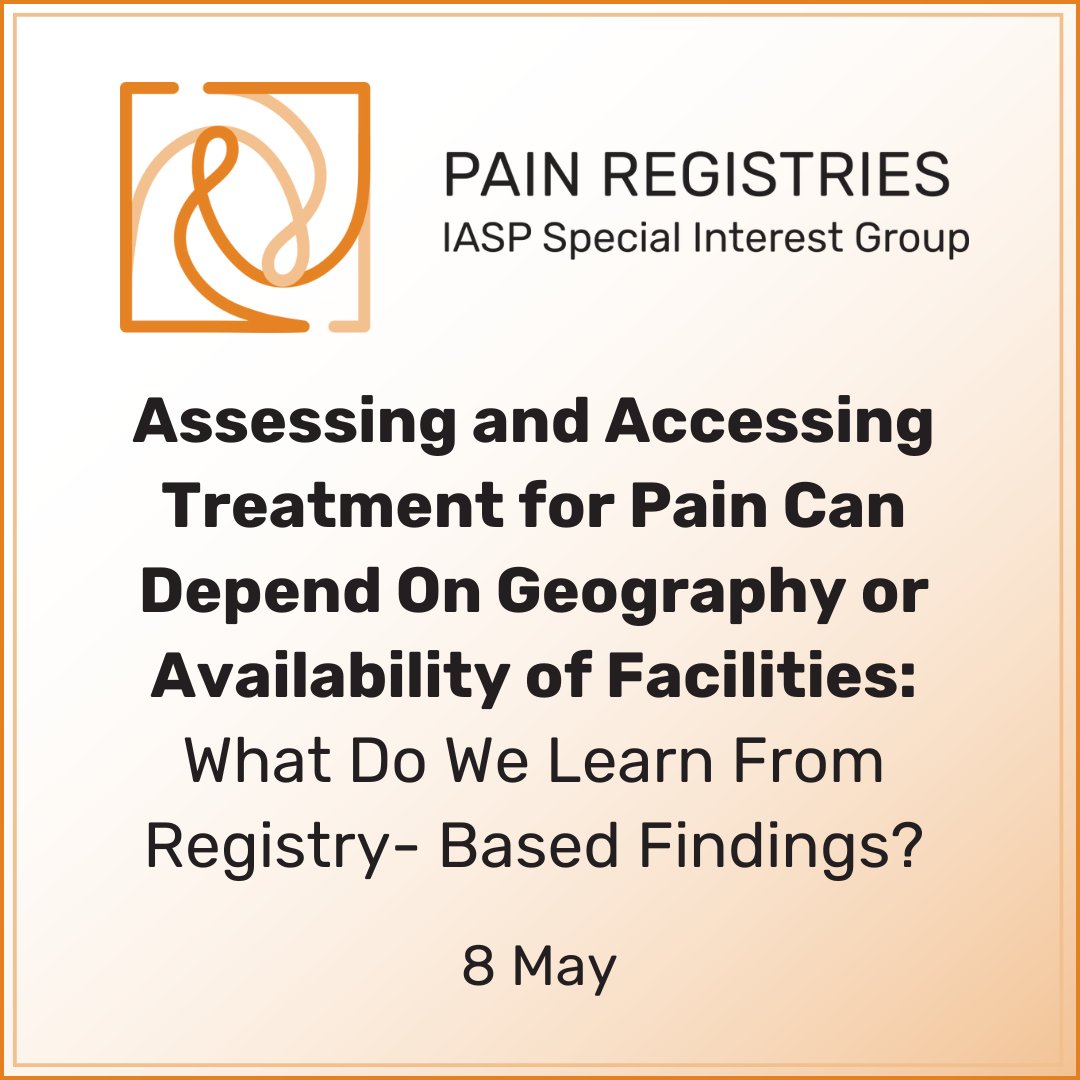 IASP (@iasppain) on Twitter photo Last chance to register for a #webinar tomorrow discussing considerations of geography and availability of facilities when accessing and assessing treatment for pain, produced by <a href="/IASPpain/">IASP</a>’s Pain Registries Special Interest Group bit.ly/3FUd47I #PRF Last chance to register for a #webinar tomorrow discussing considerations of geography and availability of facilities when accessing and assessing treatment for pain, produced by <a href="/IASPpain/">IASP</a>’s Pain Registries Special Interest Group bit.ly/3FUd47I #PRF