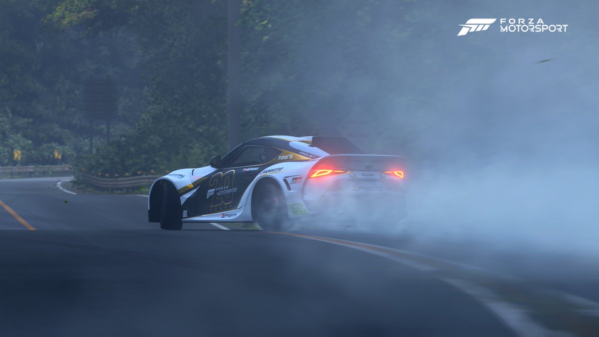 Koshiro_Design's tweet image. Two new liveries shared on @ForzaMotorsport .

Fujimi Kaido/Anniversary livery for the 2020 Formula Drift GR Supra. 
🎨File name: Fujimi FM20

1997 Nissan R390 GT1 inspired livery for the  R391.
🎨File name: Clarion R391
  
Or search for justKoshiro

#ForzaMotorsport20