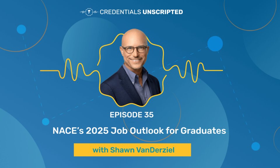 Instructure's tweet image. What are employers looking for in 2025 grads? 🔍

In our latest #CredentialsUnscripted episode, we chat with Shawn VanDerziel of NACE about must-have skills, hiring trends, and how learners can stand out.

🔗 bit.ly/3YdEP1n

#HigherEd #EdTech #Parchment