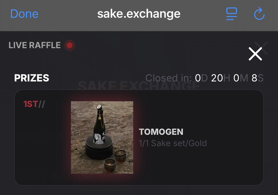 0x8Andy.eth (@0x8andy) on Twitter photo Still 20hrs to go to enter the raffle on sake.exchange 🍶🍶🍶
Did you know that there is 28.2gr of 18ct gold in this prize? That’s almost 1oz and worth $3k with current 18ct gold prices.
The only thing you had to do was believe in <a href="/BobuBeanFarmer/">Bobu the Bean Farmer</a> by holding the Still 20hrs to go to enter the raffle on sake.exchange 🍶🍶🍶
Did you know that there is 28.2gr of 18ct gold in this prize? That’s almost 1oz and worth $3k with current 18ct gold prices.
The only thing you had to do was believe in <a href="/BobuBeanFarmer/">Bobu the Bean Farmer</a> by holding the