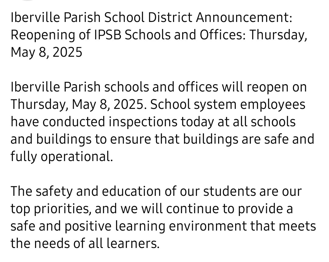 Iberville Schools (@ibervilleschool) on Twitter photo 