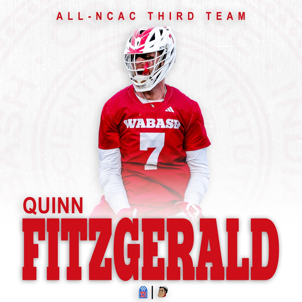 ⚪🔴 A L L - N C A C 🔴⚪

Congratulations to Sr. Quinn Fitzgerald on being selected to the All-Conference team ‼️

On 68 points with 37 goals and 31 assists this season, ranking 1st in conference in A/G and 3rd in conference in Pts/G.

#WAF | #TheRightWay | #TheBrotherhood