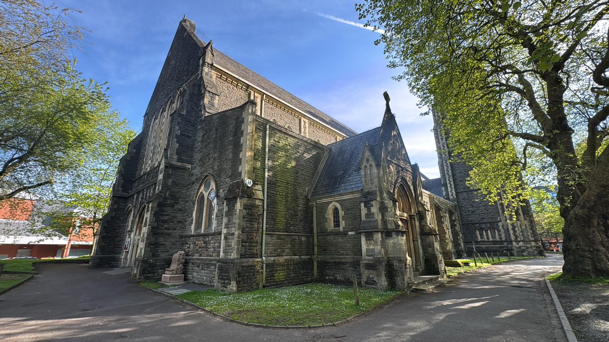 Swansea Minster at sunrise.