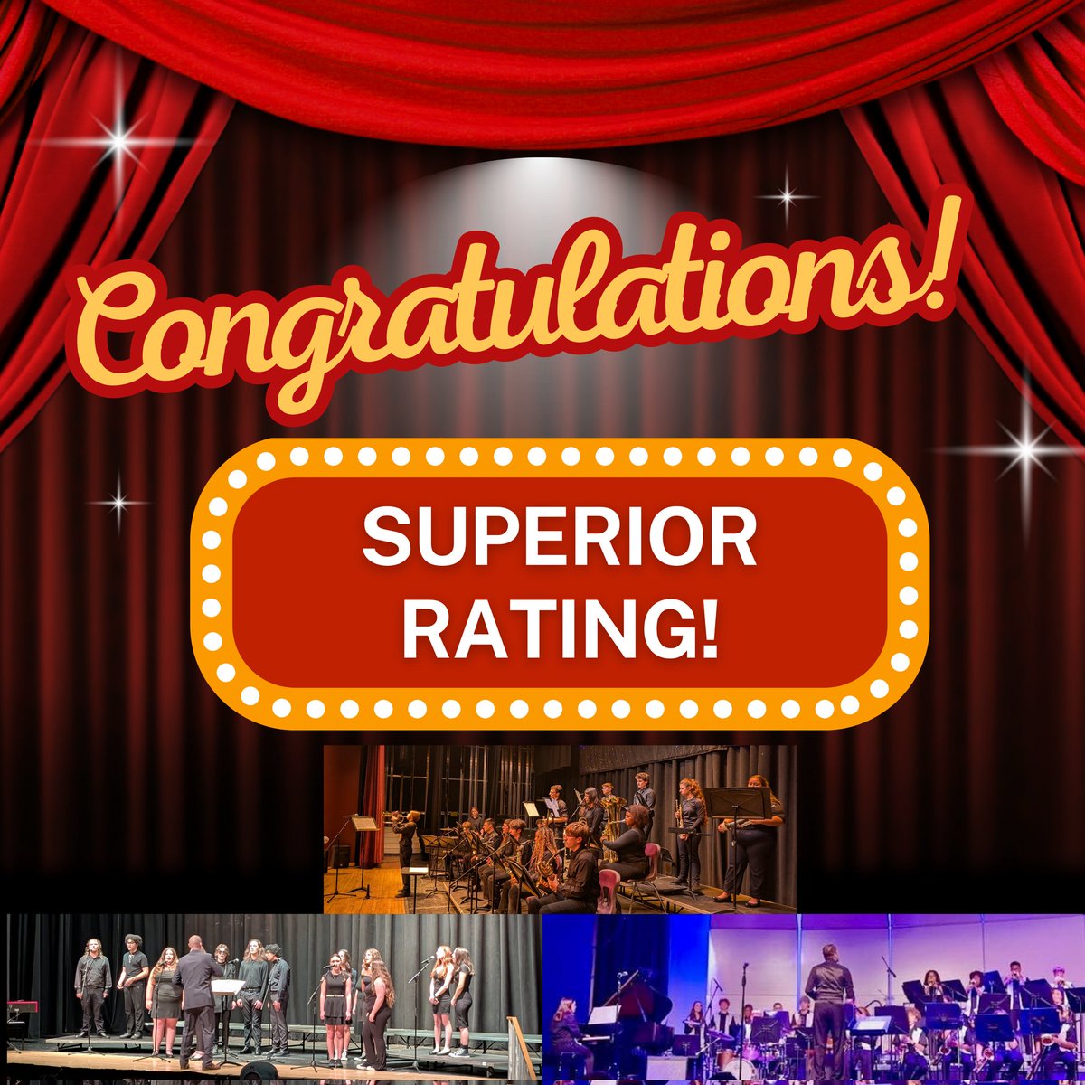 Congratulations to the ROBMS Vocal Ensemble ("BrackTones"), ROBMS Jazz Band, BHS Select Choir, &amp; BHS Jazz Band for ALL receiving a SUPERIOR RATING at their Trills and Thrills Festival Adjudication Performance on Wednesday April 30th hosted at ROBMS! Bravo!!! 🎷🎺🎶🎹🎙️🎤