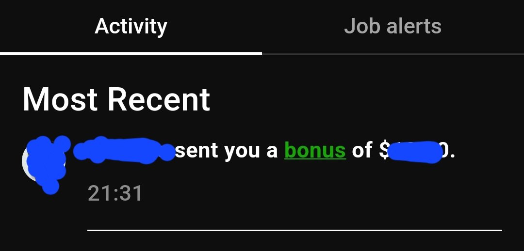 5 stars and a nice review bagged on a recently completed Upwork project.

The client sent a bonus! By reading their review, I can say;

If you're my first-time client, I will not only make you a repeat customer but a fan of my work.

I always deliver my work on time with clarity.