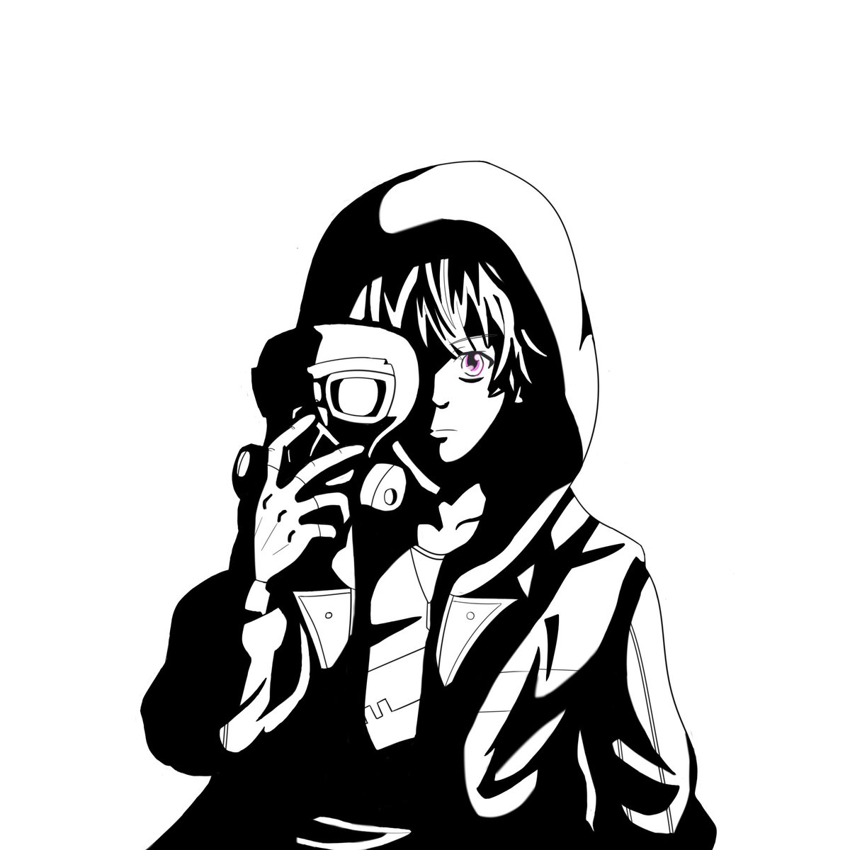 No he podido terminar este dibujo, estoy intentando imitar el estilo de Persona 5 pero hasta ahora no me ha gustado como ha quedado, cuando termine la versión a color, si es que eso pasa voy a tratar de subirla también.