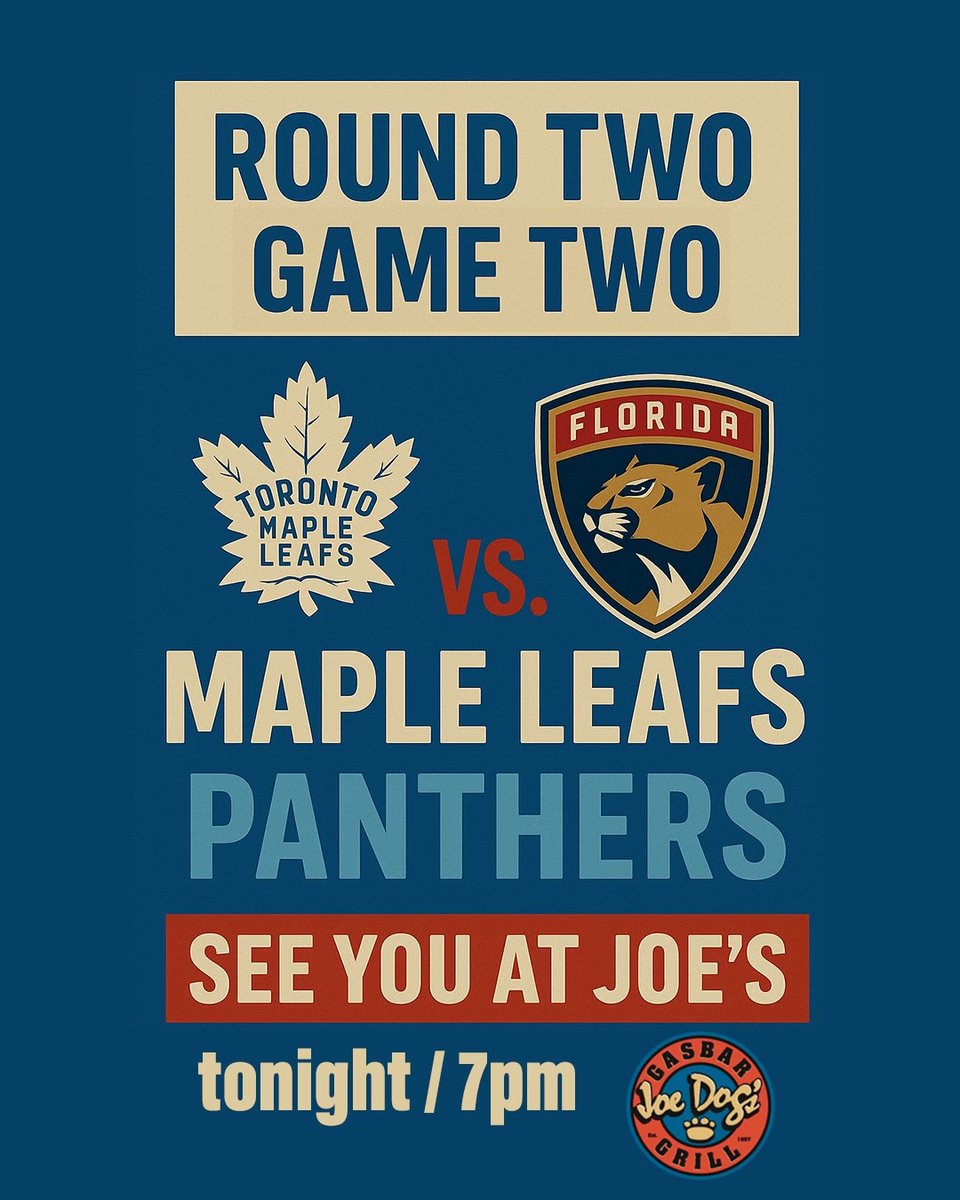 Wings in hand, Leafs on fire, Jersey on.  
Watch Joe's turn into the happiest place on ice (and sauce 😋).
Game Two - Round Two 
Go Leafs Go!

 🏒🔥🍗 #LeafsNation #RoundTwoFeast #wingwednesday