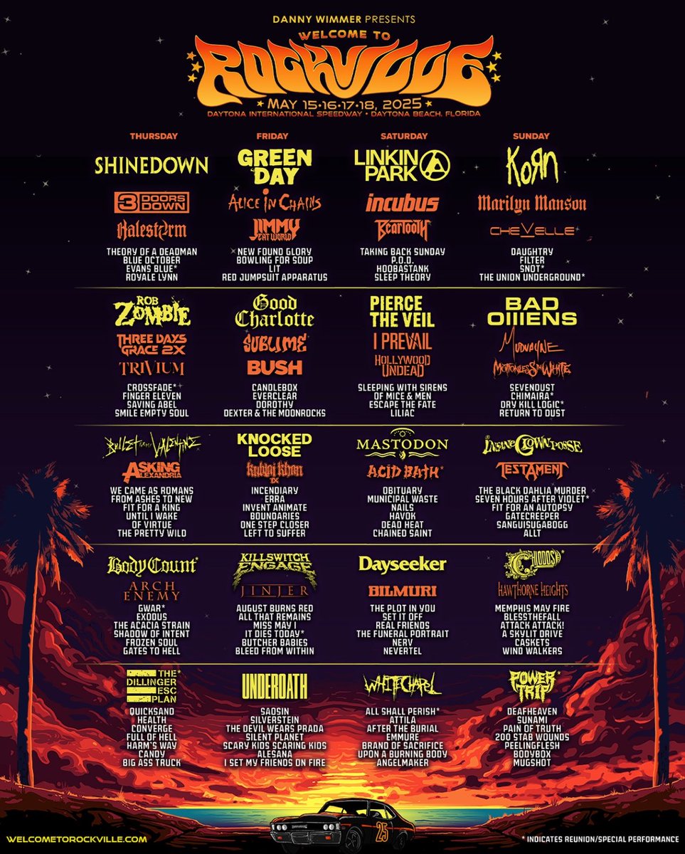 ButcherBabies's tweet image. See you at @RockvilleFest on Friday, May 16th at 2pm on the Inferno Stage 🔥

Stoked and beyond honored to return to Daytona with this sick line up 👇