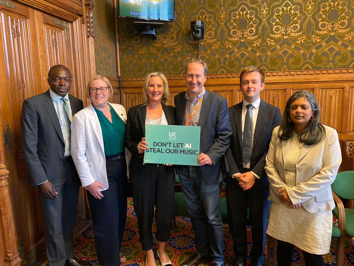 On a busy day in Parliament ahead of the Data Bill &amp; attempts to secure transparency from AI firms to support creators &amp; creative business, it was great to speak to Dame Caroline Dinenage, Tom Rutland, Bayo Alaba, Zoe Franklin &amp; Rupa Huq about why we can’t let AI steal our music