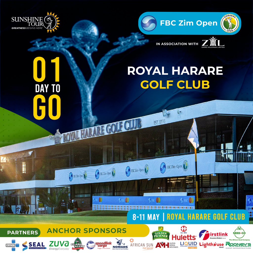 Countdown to greatness: 1 DAY TO GO!

ZIM OPEN 2025, feel the passion &amp; desire.

#zimopen25 #sunshinetour #royalharare #fbc #zhl