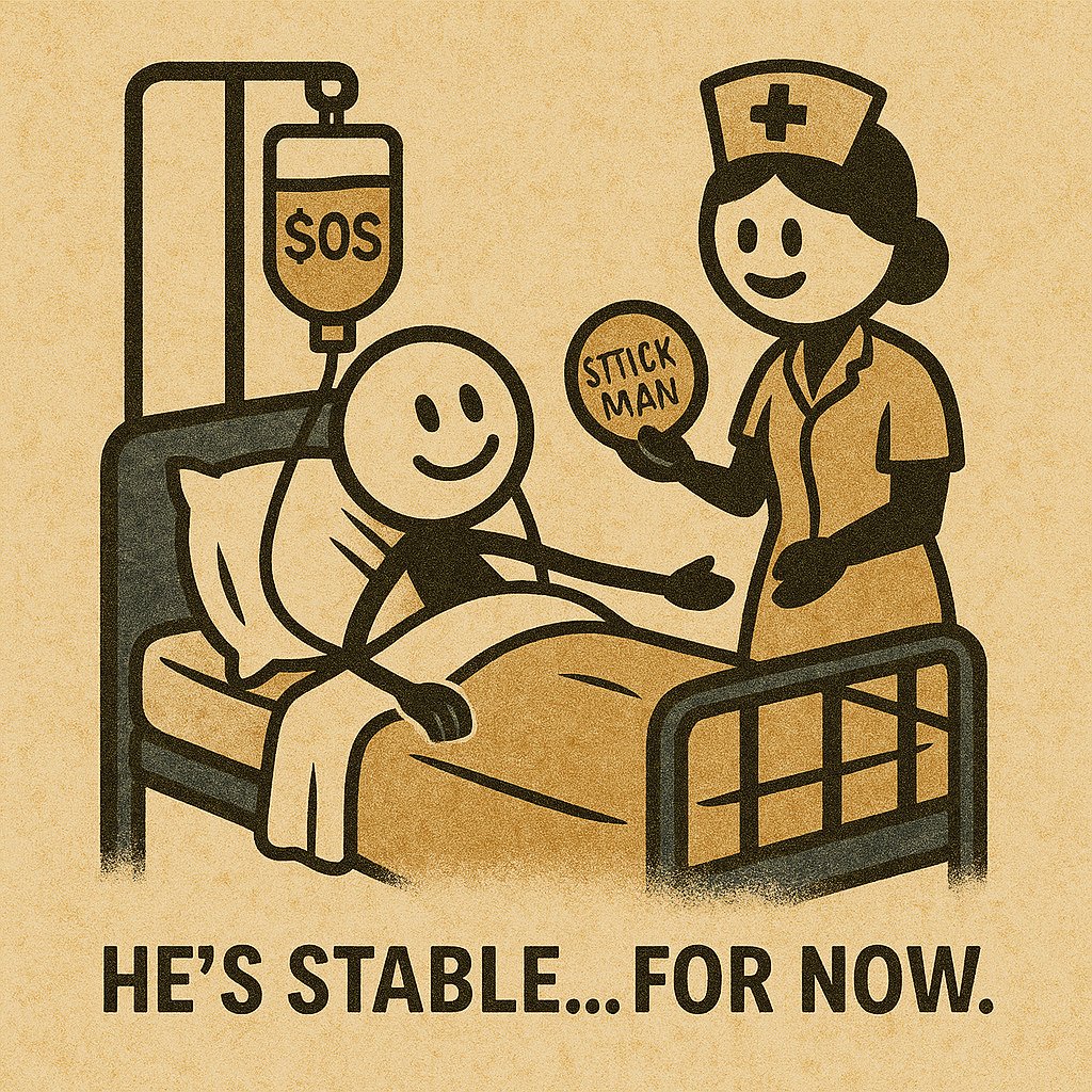 SaveOurStickman's tweet photo. Every $SOS drip keeps him alive. Every $STICKMAN dose gives him hope. https://t.co/pob68se1Ov