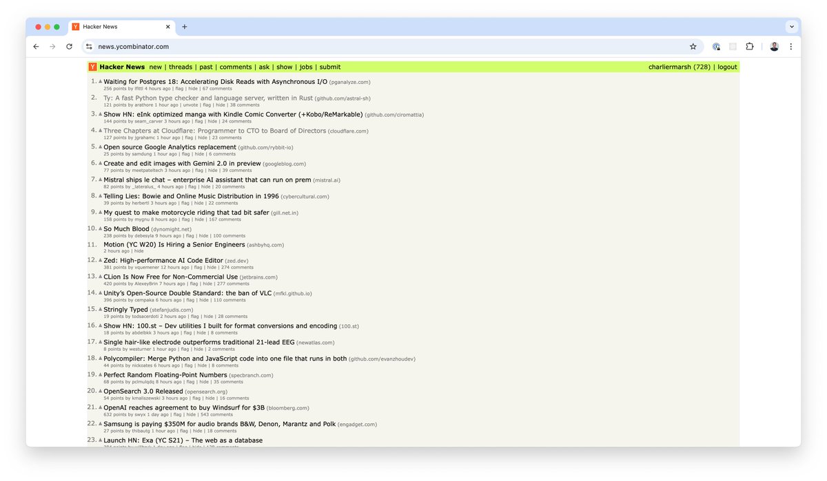 charliermarsh's tweet image. ty, our upcoming static type checker and language server for Python, is accidentally on the front page of HN.
We're rapidly closing in on an initial "experimental preview release"...