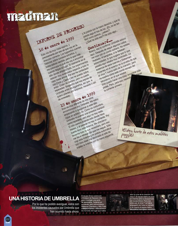 🧠🩸𝐃𝐢𝐚𝐫𝐲 𝐨𝐟 𝐚 𝐌𝐚𝐝𝐦𝐚𝐧, el espeluznante diario del "hombre del garfio" de RE3.5. Una mirada enfermiza a la mente rota de un padre atormentado por el dolor, la culpa… y algo más. Disponible en español: t.ly/iqqSW #ResidentEvil #REBHFun #survivalhorror