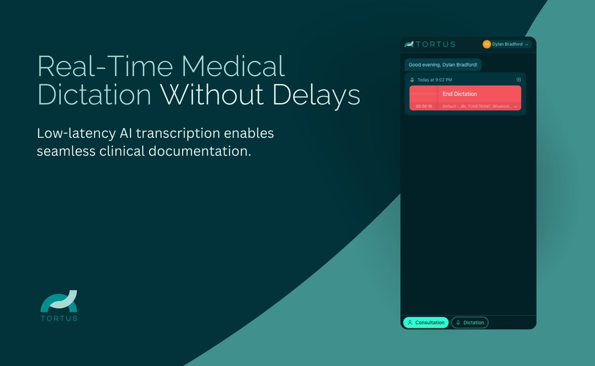 🎙 Real-Time Medical Dictation, Zero Delays

TORTUS offers low-latency AI transcription, allowing clinicians to dictate seamlessly without disruptions—because every second counts in patient care.

⚡ Instant transcription
📝 Structured notes
🏥 Built for healthcare