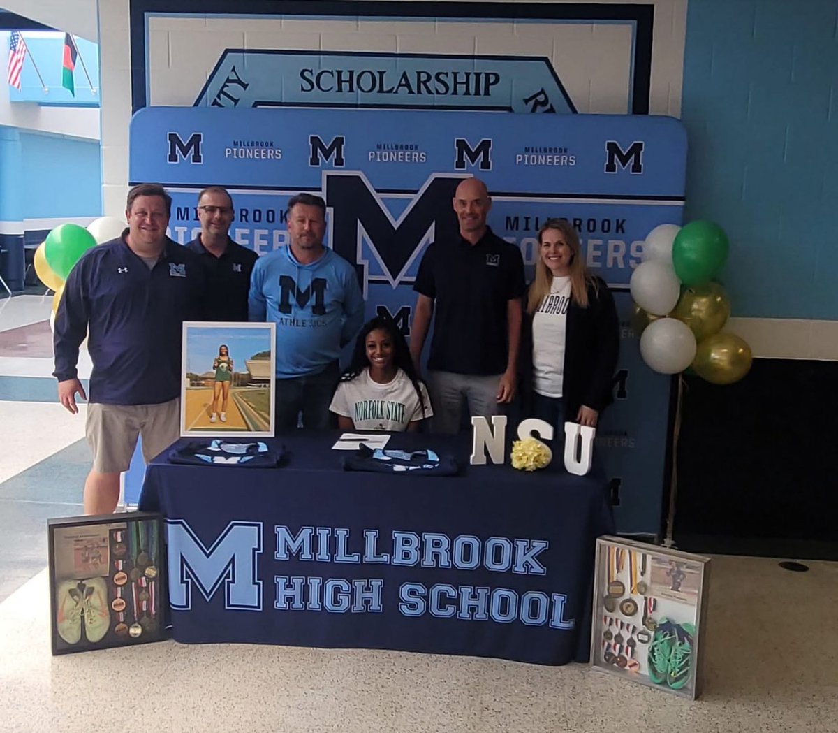 So happy and excited for Jada.  An incredible athlete, but an equally incredible person. We wish you luck at NSU!  Go do your thing girl!!