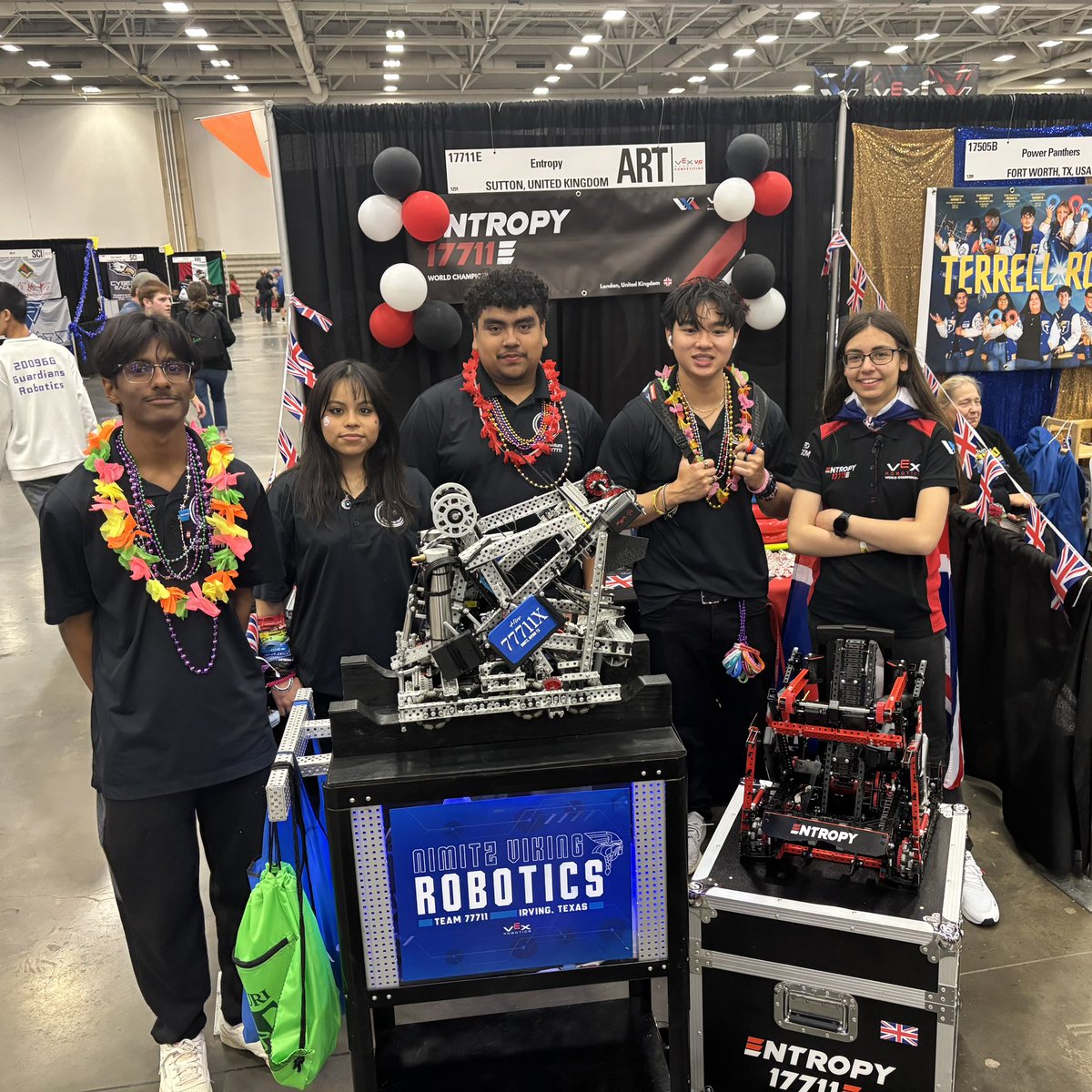 Phillip Hunt (@phillipmhunt) on Twitter photo The <a href="/NimitzVikings/">Nimitz High School</a> Robotics hanging out with our good friends from across the pond <a href="/rheecoderobo/">rheecoderobotics</a> at Worlds #Team77711X and #Team17711E Keeping up the USA and UK Relations! <a href="/IrvingISD/">Irving ISD</a> <a href="/iisdCTE/">Irving ISD CTE</a> <a href="/VEXRobotics/">VEX Robotics</a> <a href="/VEXRoboticsUK/">VEX Robotics UK</a> <a href="/REC_Foundation/">REC Foundation</a> The <a href="/NimitzVikings/">Nimitz High School</a> Robotics hanging out with our good friends from across the pond <a href="/rheecoderobo/">rheecoderobotics</a> at Worlds #Team77711X and #Team17711E Keeping up the USA and UK Relations! <a href="/IrvingISD/">Irving ISD</a> <a href="/iisdCTE/">Irving ISD CTE</a> <a href="/VEXRobotics/">VEX Robotics</a> <a href="/VEXRoboticsUK/">VEX Robotics UK</a> <a href="/REC_Foundation/">REC Foundation</a>