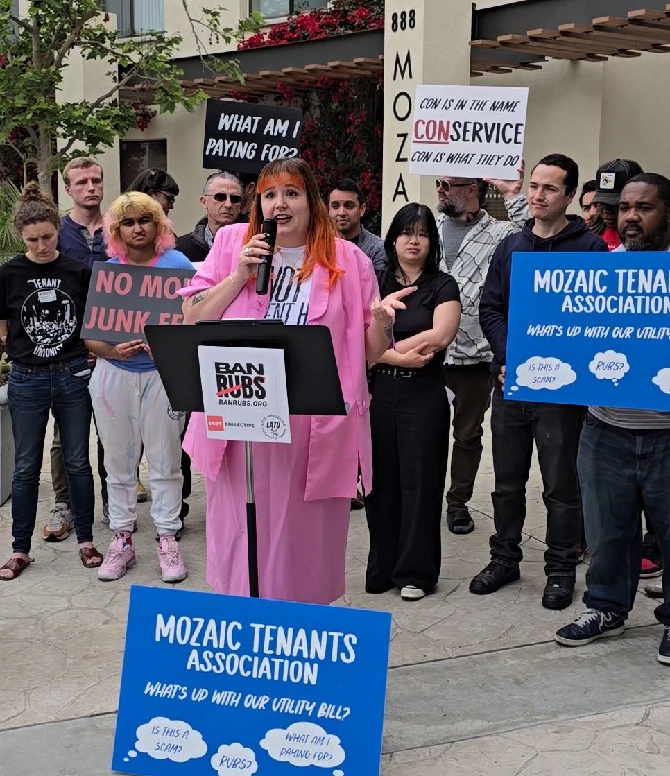 Today, tenants from two TAs - Mozaic Tenants Association in Downtown L.A. and Virgil Square Tenants Assocation in Koreatown - announced they've submitted petitions signed by 200+ tenants demanding transparency from Equity Residential about their utilities &amp; the use of RUBS