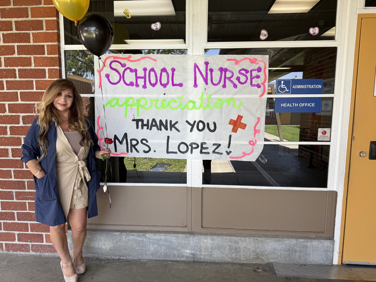 In Honor of National School Nurse Day we recognize and extend our sincere gratitude to Mrs. Lopez for the vital role she plays in supporting the health and well-being of our students. Thank you for being a steady source of care and comfort within our school community. 💛🖤