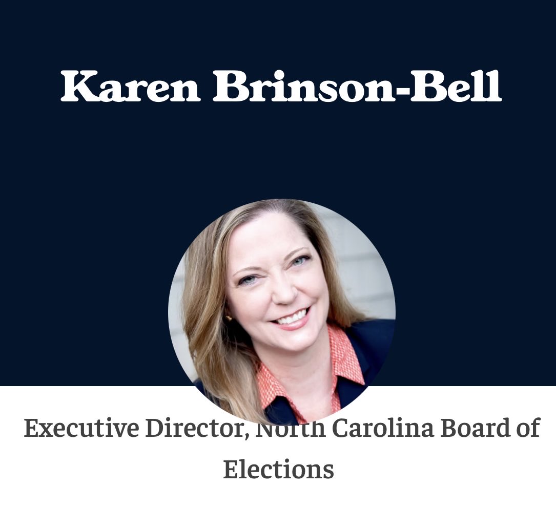 Thank you Karen Brinson Bell for your faithful and dedicated service to fair elections in North Carolina.