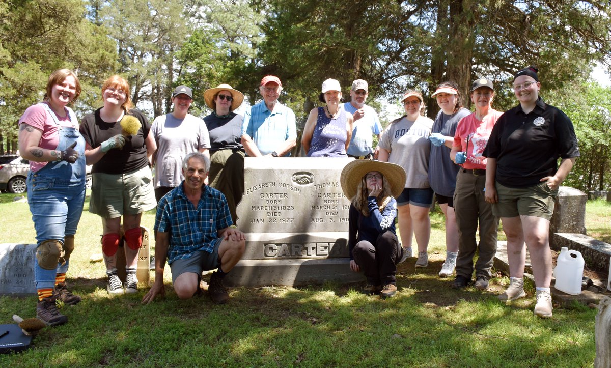Big thanks to the volunteers who cleaned and repaired historic Highland Cemetery in Ozark last week! Such places mean so much to people. It's a great example of the power of place in our lives, which is what #PreservationMonth celebrates this May! 
#ARPreservation <a href="/AtlasPres/">Atlas Preservation</a>