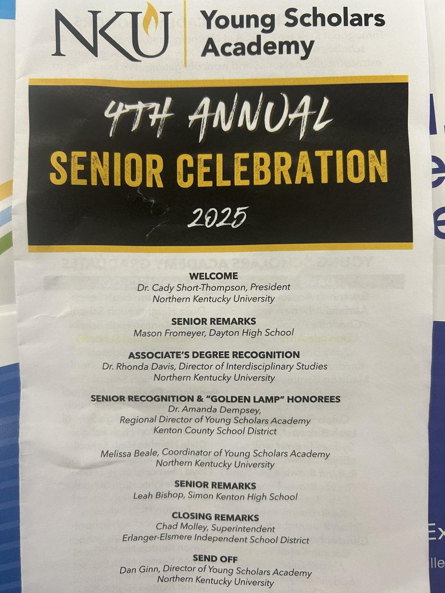 On Monday evening, <a href="/covkyschools/">Covington Schools</a> <a href="/TheCastleHHS/">Holmes High School</a> had 10 students recognized as being an <a href="/nkuedu/">Northern Kentucky University</a> Young Scholar.  These students persevered on campus each day to earn college credits.  Go Bulldogs!!!