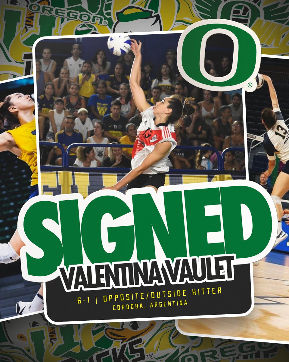 🔰NEW DUCK ALERT🔰

Valentina Vaulet
6-1 | Opposite/Outside Hitter
Cordoba, Argentina

🏐2024 All-Big Ten Second Team at Michigan🏐

More info 👉 bit.ly/4daKmft

Welcome to THE FLOCK, Valentina🦆

#GoDucks