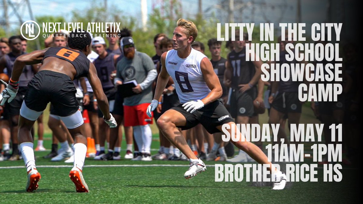 Next Level Athletix (@nxtlevelatx) on Twitter photo QB’s are SOLD OUT but spots remain for WR, DB and LB for <a href="/RiseAndFireCamp/">Rise & Fire</a> HS Showcase on Sunday at <a href="/BrotherRiceFB/">Brother Rice Football</a> mailchi.mp/nxtlevelatx/rn…
<a href="/QBCoachHolc/">Greg Holcomb</a> <a href="/TrambleJoe/">Joe Tramble</a> QB’s are SOLD OUT but spots remain for WR, DB and LB for <a href="/RiseAndFireCamp/">Rise & Fire</a> HS Showcase on Sunday at <a href="/BrotherRiceFB/">Brother Rice Football</a> mailchi.mp/nxtlevelatx/rn…
<a href="/QBCoachHolc/">Greg Holcomb</a> <a href="/TrambleJoe/">Joe Tramble</a>