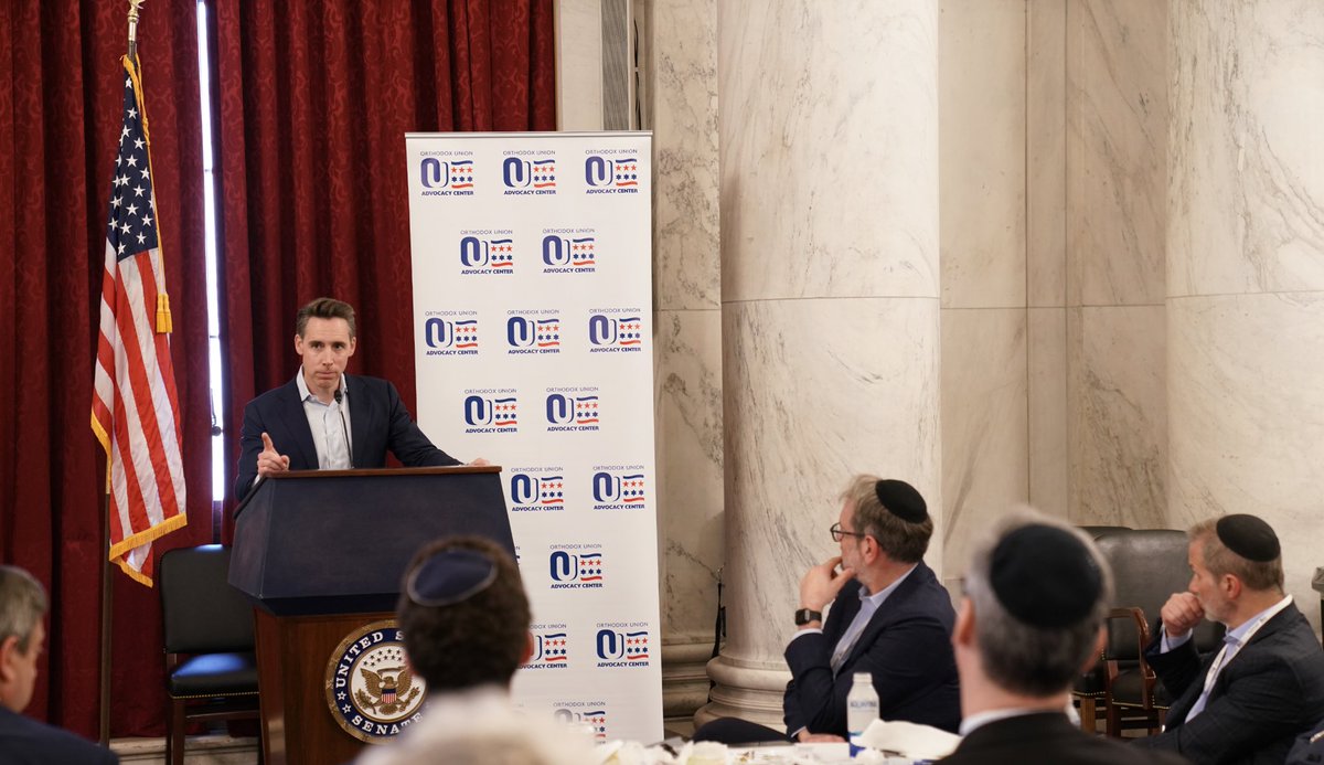 Josh Hawley (@hawleymo) on Twitter photo What a privilege to speak today with the ā¦<a href="/OrthodoxUnion/">Orthodox Union</a>ā© and be introduced by my dear friend Rabbi Moshe Hauer. My message was simple. We STAND WITH ISRAEL What a privilege to speak today with the ā¦<a href="/OrthodoxUnion/">Orthodox Union</a>ā© and be introduced by my dear friend Rabbi Moshe Hauer. My message was simple. We STAND WITH ISRAEL