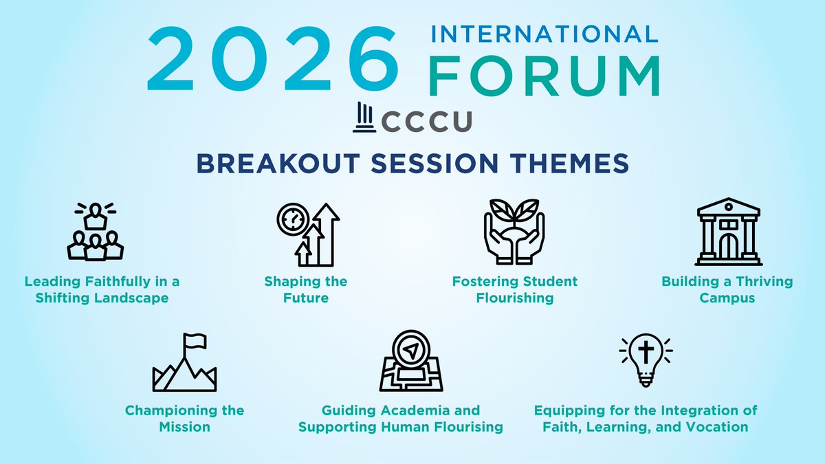 2026 #CCCUForum Breakout Session Themes Announced!

Read the full descriptions at: cccu.org/cccu_event/202…