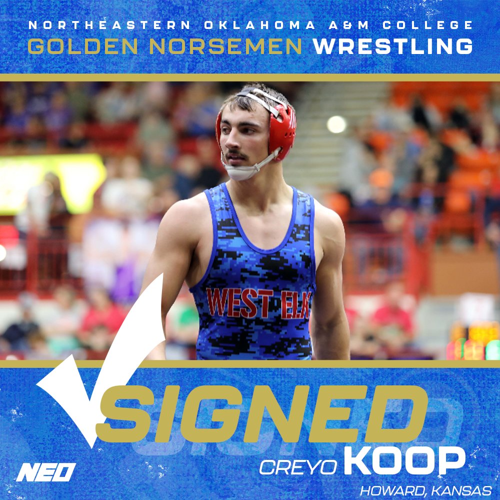 Welcome Creyo Koop to the 25-26 Golden Norsemen Family!
<a href="/gogoneo/">NEO A&M College</a> 
<a href="/NEONorsemen/">NEO Athletics</a> 
<a href="/oklahomawrestle/">Oklahoma Wrestling</a> 
<a href="/kwcaonline/">Kansas Wrestling Coaches Association (KWCA)</a> 
<a href="/sportsinkansas/">Sports in Kansas</a> 
#gogoneo
#ENG