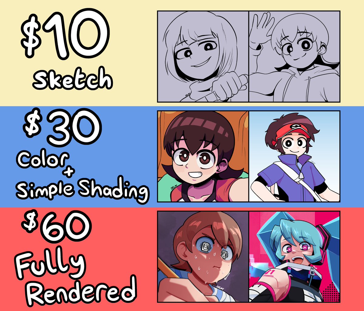 delatoid's tweet image. Comms are open again!!
3 slots open for both Tiers 2 and 3, as usual :]
(Click link to order/for info):
ko-fi.com/delat/commissi…
