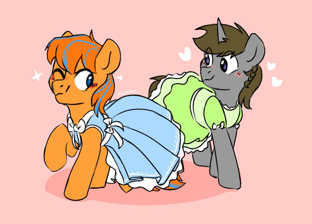PucksterV's tweet image. Hey! I'm open for coloured sketch commissions! €20 per character + more for complex details. DM here or on Discord if you're interested 😊
- Ponies, gryphons etc
- No athro
- No nsfw
- Clear references
Examples:
