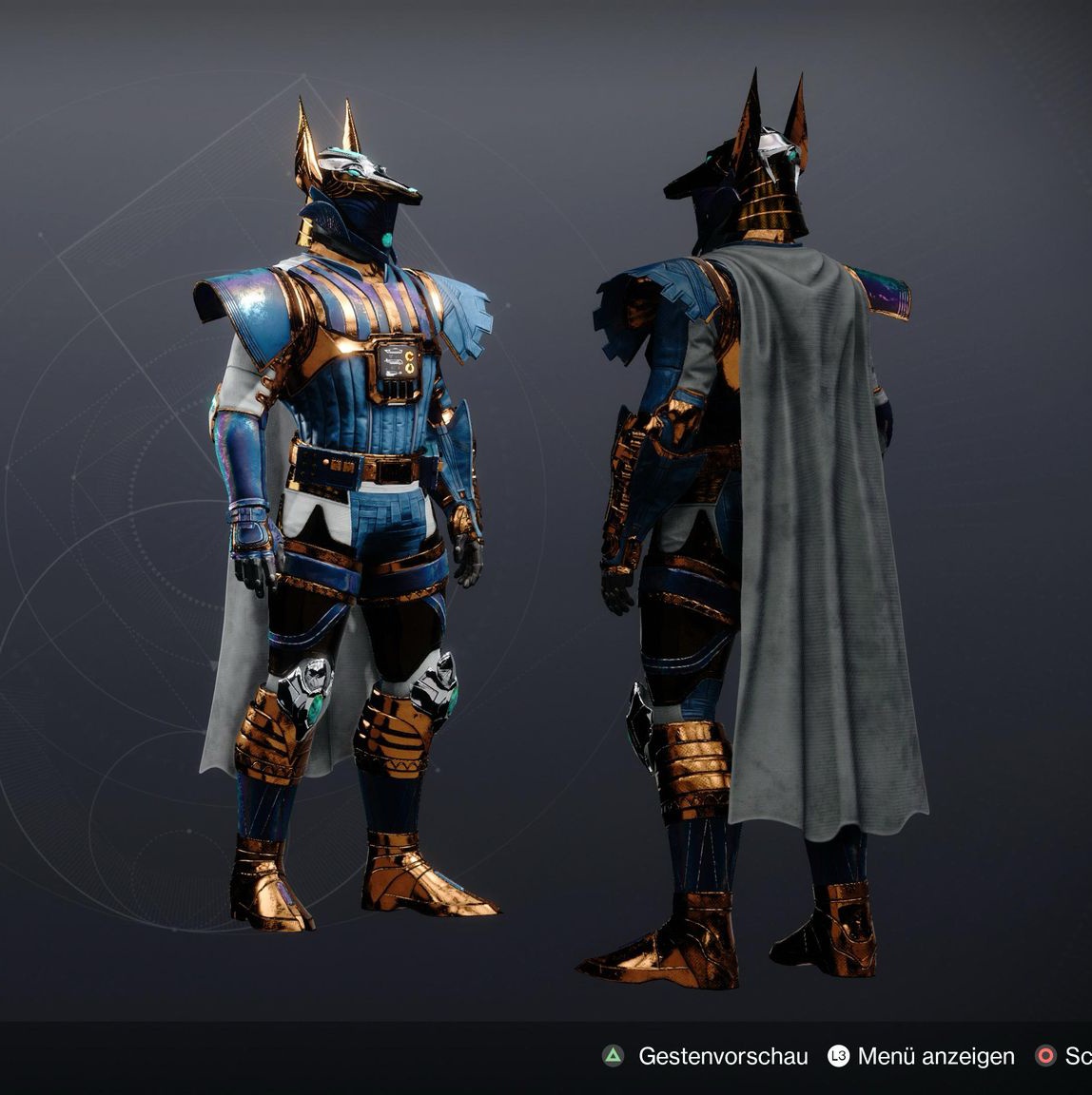 Look at my royal Titan!

He is an egyptian God now! With a cloak!!!!!!!!