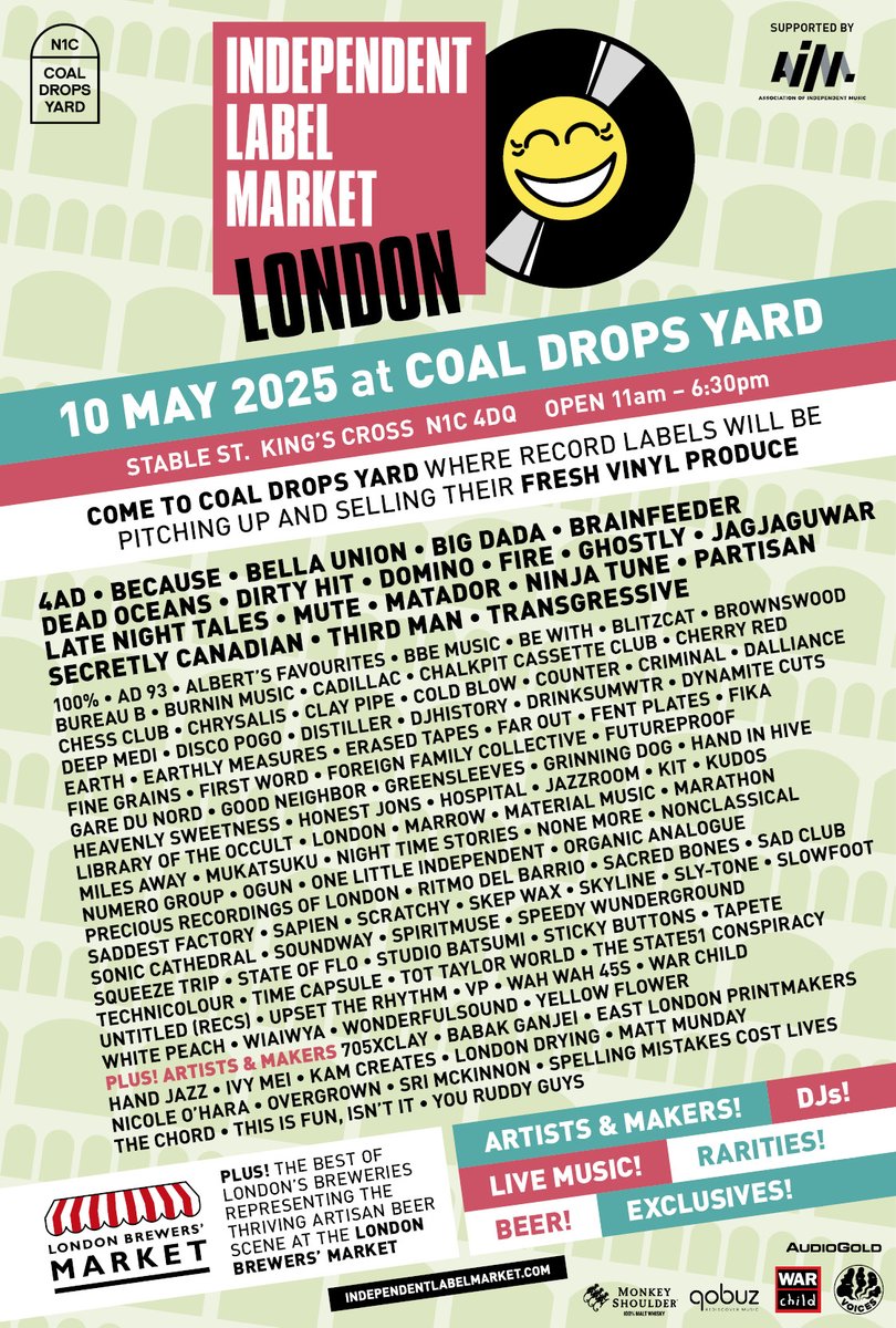Ultravox (@ultravoxuk) on Twitter photo Ultravox is happy to be part of this year's Indie Label Market with @chrysalisrecs.
Find titles from across our catalogue – rarities, ltd editions and more! Come down and grab yours while you can.
📌Coal Drops Yard, Kings Cross, London
When: 10th May
<a href="/IndieLabelMkt/">Indie Label Market</a>
#ILMLONDON Ultravox is happy to be part of this year's Indie Label Market with @chrysalisrecs.
Find titles from across our catalogue – rarities, ltd editions and more! Come down and grab yours while you can.
📌Coal Drops Yard, Kings Cross, London
When: 10th May
<a href="/IndieLabelMkt/">Indie Label Market</a>
#ILMLONDON